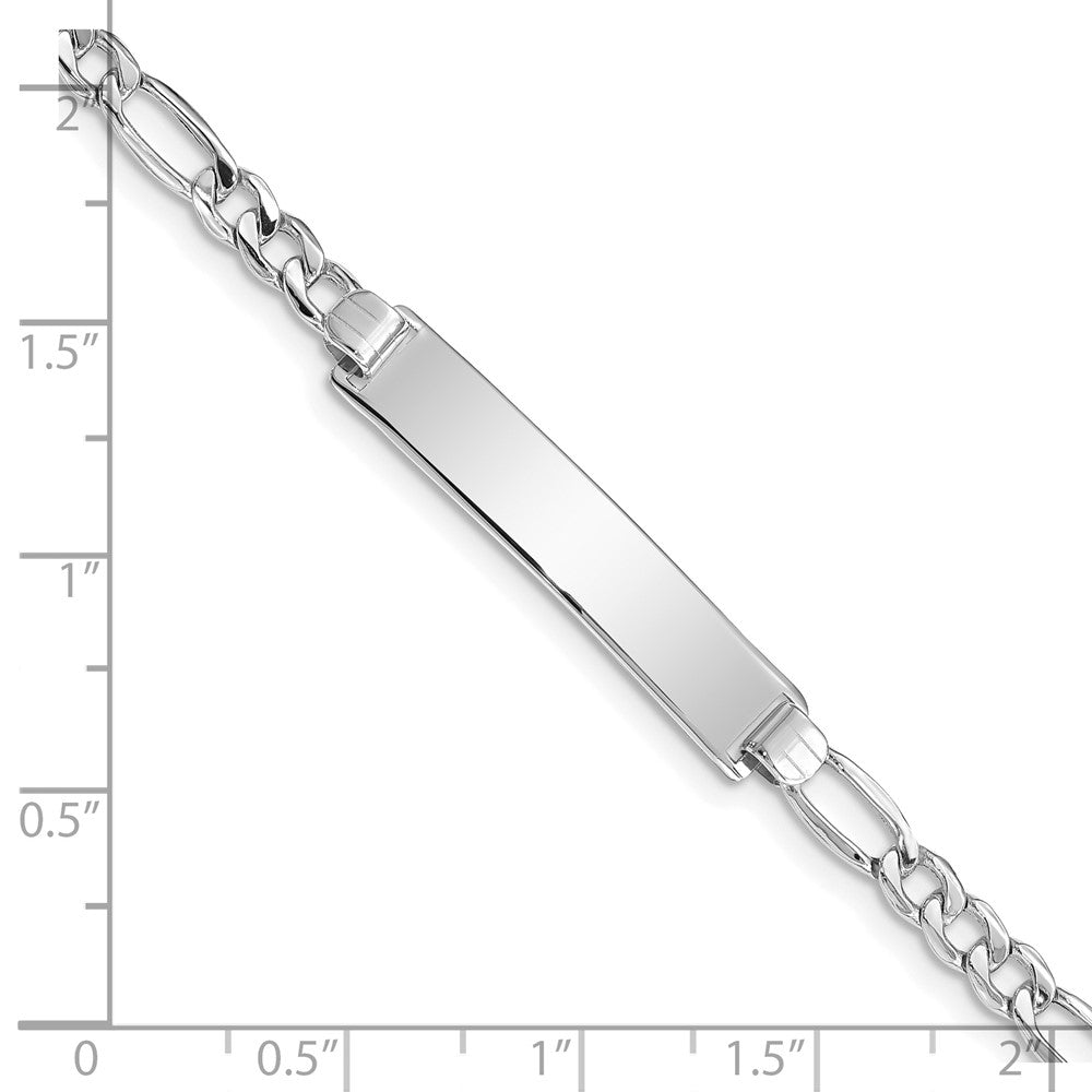 14k Semi-solid Figaro ID Bracelet
