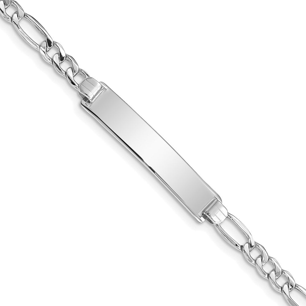 14k Semi-solid Figaro ID Bracelet