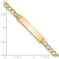 Thumbnail for 14k Semi-solid Curb Link 6.75mm Id Bracelet