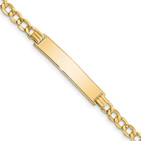 Thumbnail for 14k Semi-solid Curb Link 6.75mm Id Bracelet