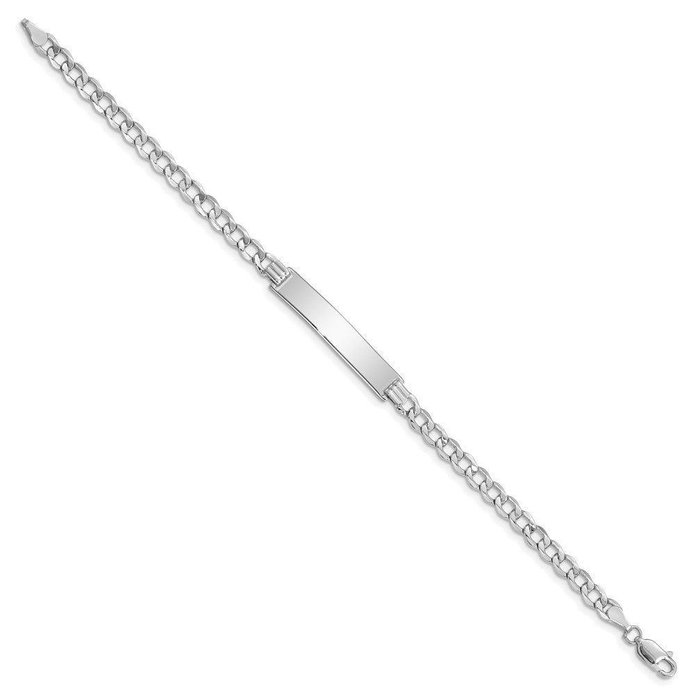 14k Semi-solid Curb Link 6.75mm Id Bracelet