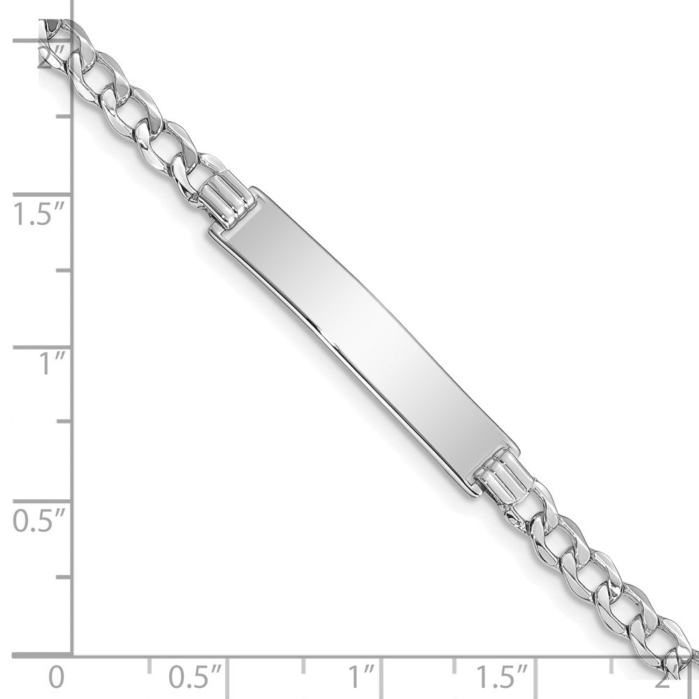 14k Semi-solid Curb Link 6.75mm Id Bracelet