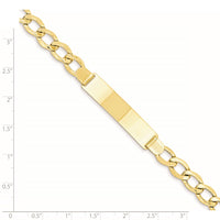Thumbnail for 14k Semi-Solid Curb Link 9mm ID Bracelet
