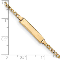 Thumbnail for 14k Semi-Solid Polished Cuban ID Bracelet