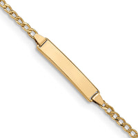 Thumbnail for 14k Semi-Solid Polished Cuban ID Bracelet