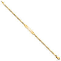 Thumbnail for 14k Semi-Solid Polished Cuban ID Bracelet