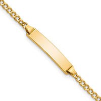 Thumbnail for 14k Semi-Solid Polished Cuban ID Bracelet