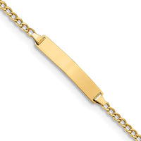 Thumbnail for 14k Semi-Solid Polished Cuban ID Bracelet