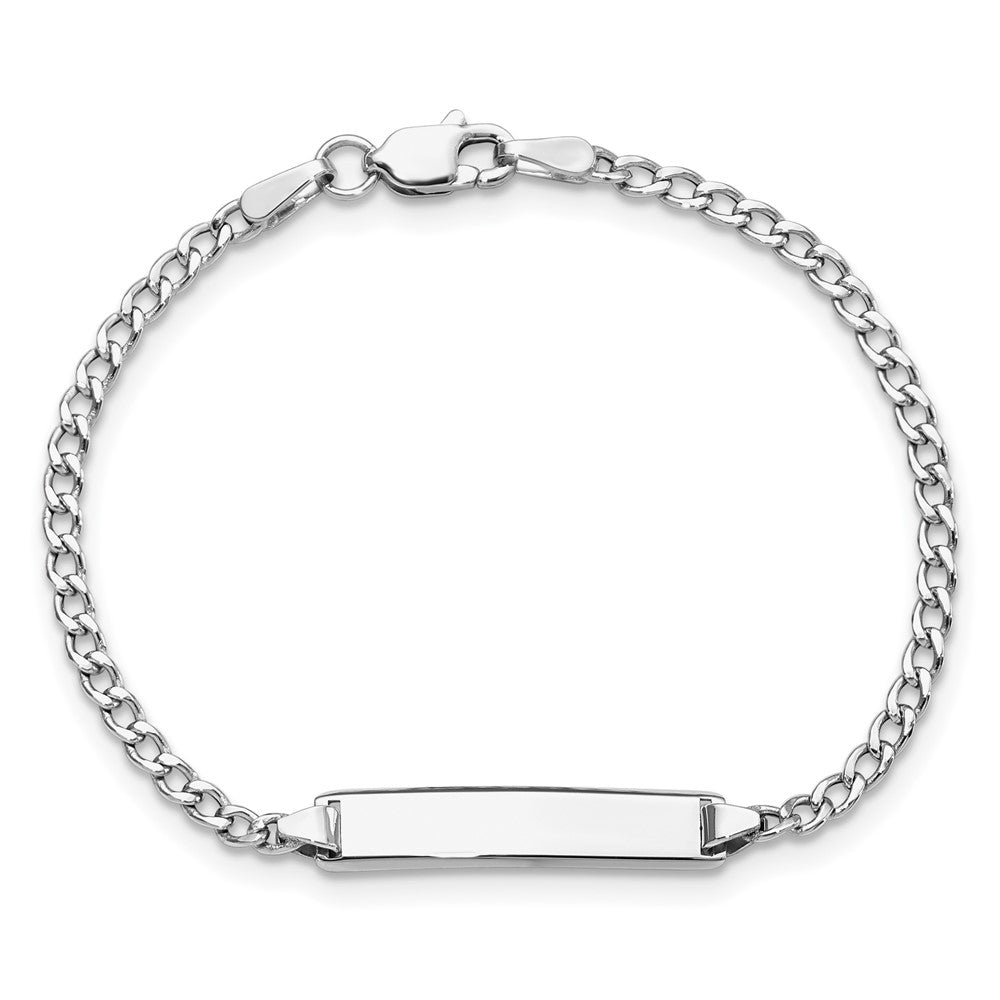 14k Semi-Solid Polished Cuban ID Bracelet