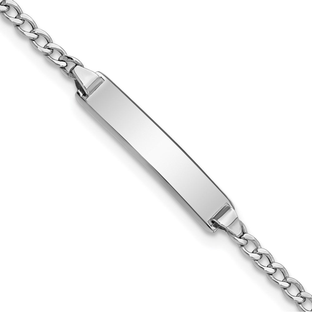14k Semi-Solid Polished Cuban ID Bracelet