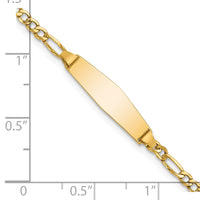 Thumbnail for 14k Semi-Solid Soft Diamond Shape Figaro ID Bracelet