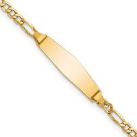 Thumbnail for 14k Semi-Solid Soft Diamond Shape Figaro ID Bracelet