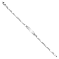 Thumbnail for 14K WG Semi-solid Soft Diamond Shape Figaro ID Bracelet