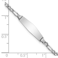 Thumbnail for 14K WG Semi-solid Soft Diamond Shape Figaro ID Bracelet