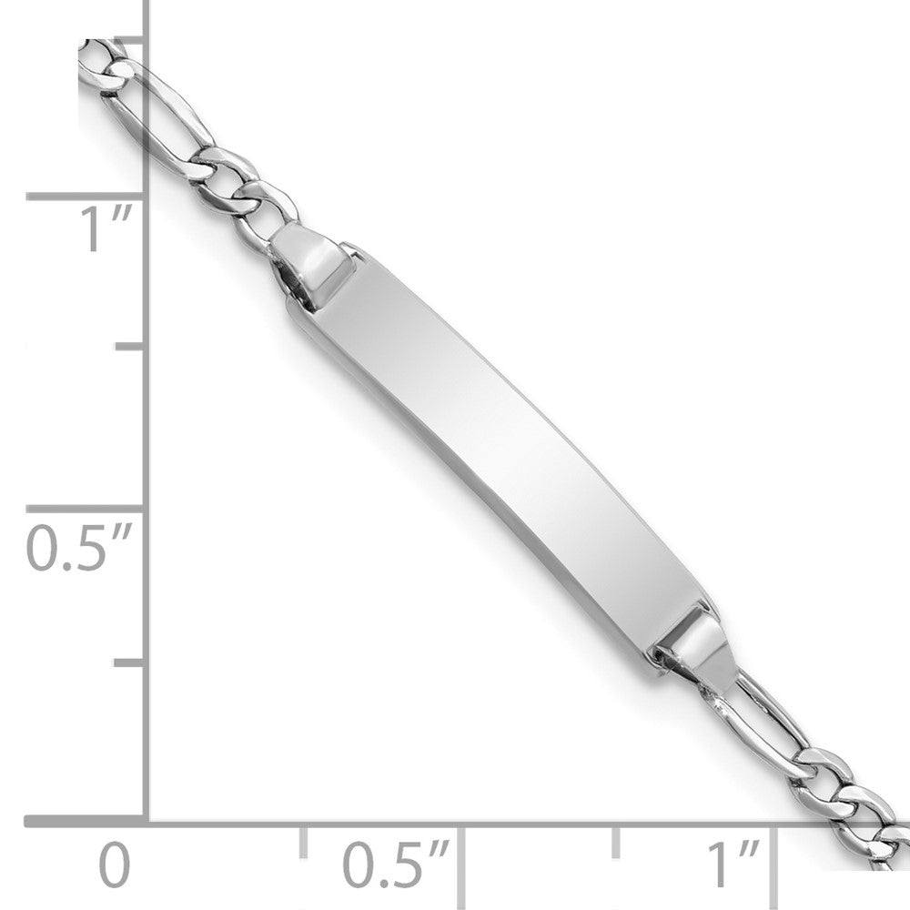 14k Semi-Solid Polished Figaro ID Bracelet