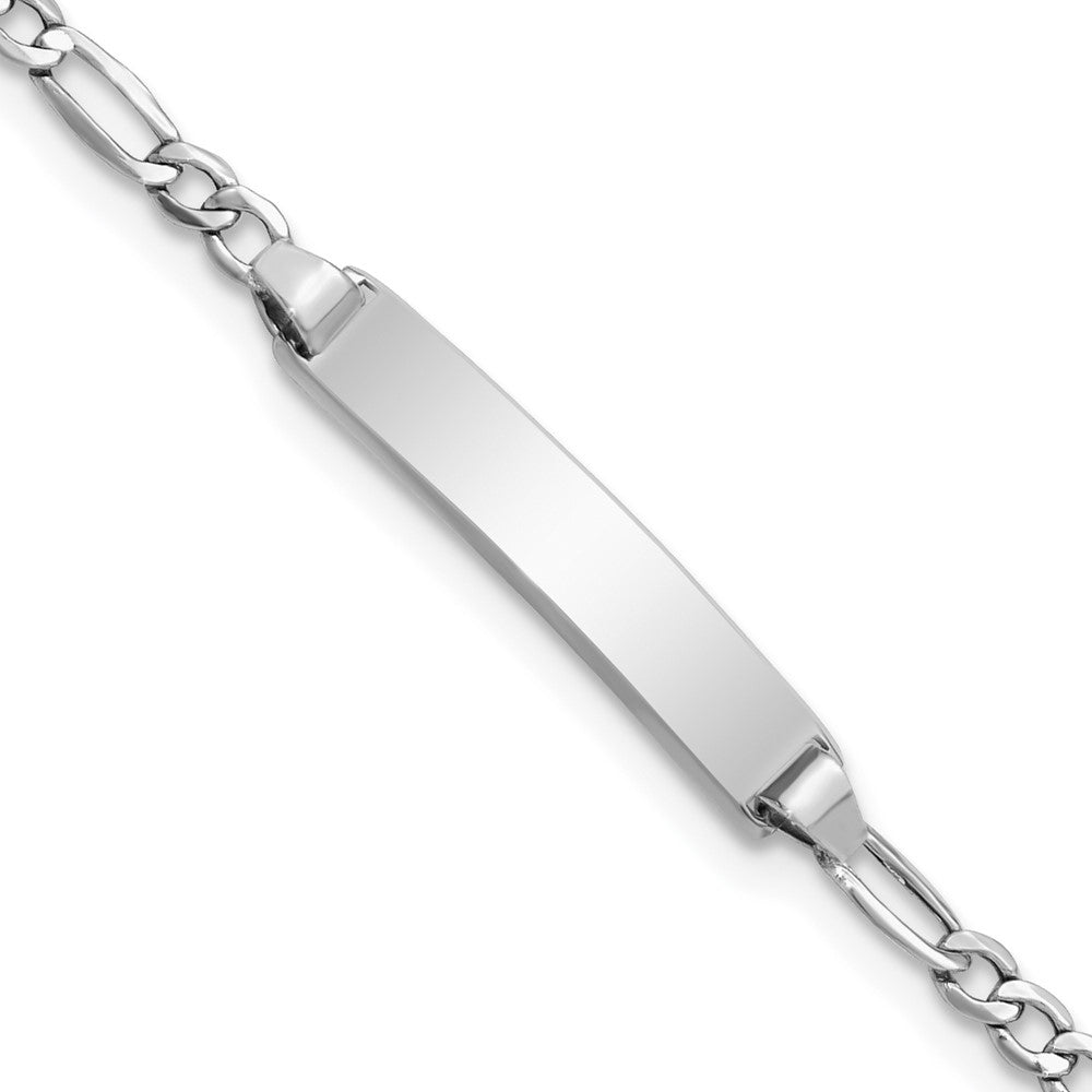 14k Semi-Solid Polished Figaro ID Bracelet
