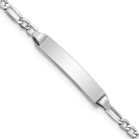 Thumbnail for 14k WG Semi-Solid Polished Figaro ID Bracelet