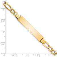 Thumbnail for 14k Polished Semi-Solid Figaro ID Bracelet