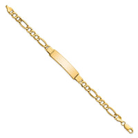 Thumbnail for 14k Polished Semi-Solid Figaro ID Bracelet