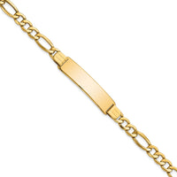 Thumbnail for 14k Polished Semi-Solid Figaro ID Bracelet