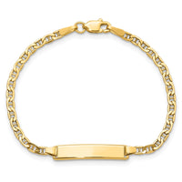 Thumbnail for 14k Semi-Solid Polished Anchor  ID Bracelet