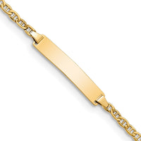 Thumbnail for 14k Semi-Solid Polished Anchor  ID Bracelet