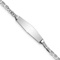 Thumbnail for 14k WG Semi-solid Soft Diamond Shape Anchor ID Bracelet
