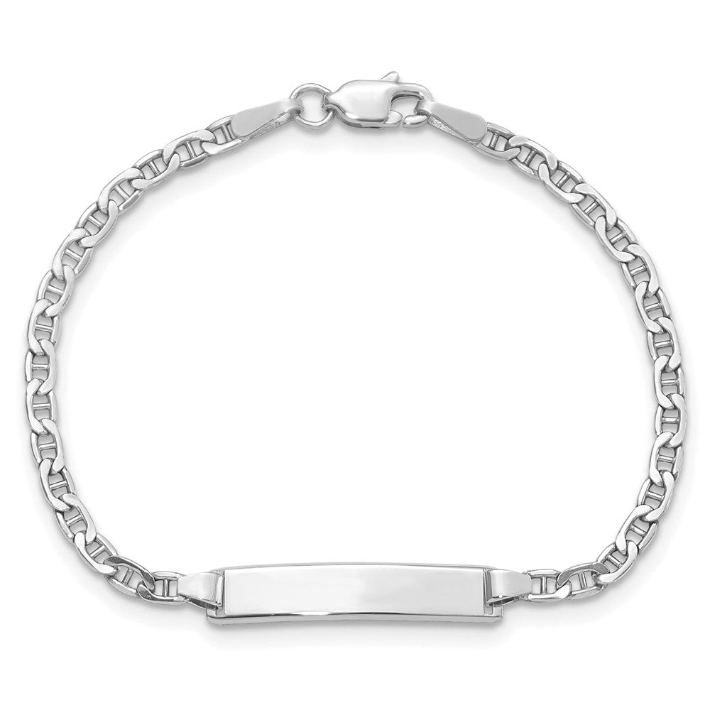 14k Semi-Solid Polished Anchor  ID Bracelet