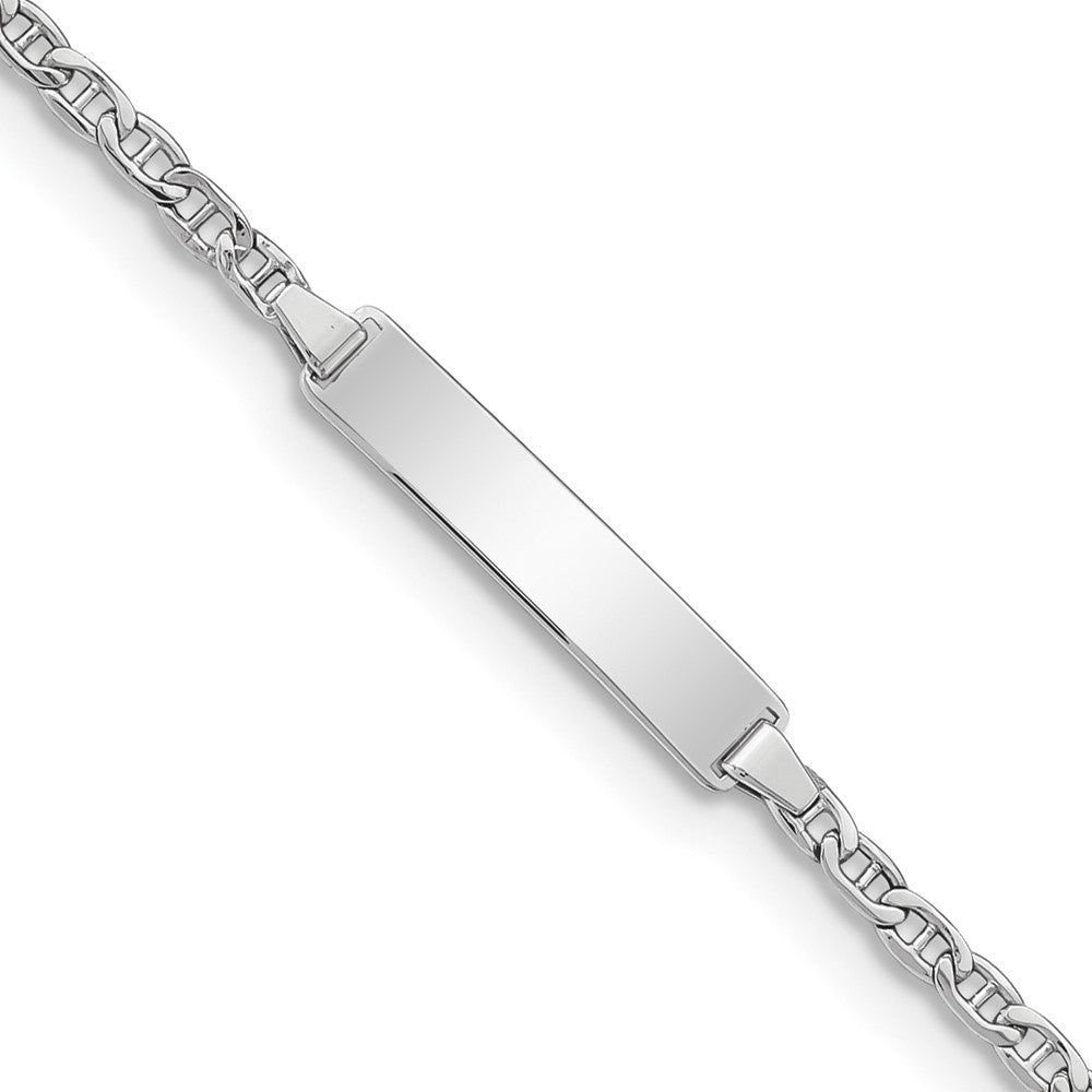 14k Semi-Solid Polished Anchor  ID Bracelet