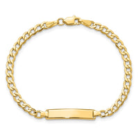 Thumbnail for 14k Semi-solid Cuban Link ID Bracelet