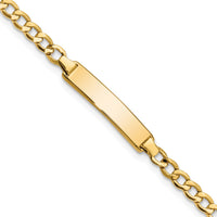 Thumbnail for 14k Semi-solid Cuban Link ID Bracelet