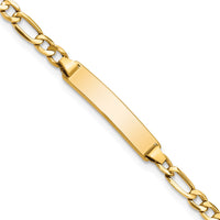 Thumbnail for 14k Semi-Solid Figaro Link ID Bracelet