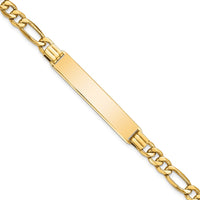 Thumbnail for 14k Semi-Solid Figaro Link ID Bracelet