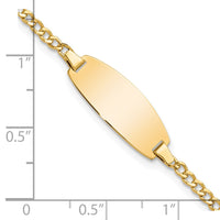 Thumbnail for 14k Semi-Solid Oval Curb ID Bracelet