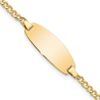 Thumbnail for 14k Semi-Solid Oval Curb ID Bracelet