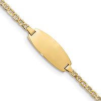 Thumbnail for 14k Semi-Solid Oval Anchor ID Bracelet