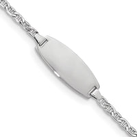 Thumbnail for 14k White Gold Semi-Solid Oval Anchor ID Bracelet