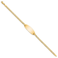 Thumbnail for 14k Semi-Solid Oval Curb ID Bracelet