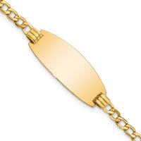 Thumbnail for 14k Semi-Solid Oval Curb ID Bracelet