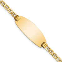 Thumbnail for 14k Semi-Solid Oval Anchor ID  Bracelet