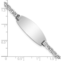 Thumbnail for 14k White Gold Semi-Solid Oval Anchor ID Bracelet