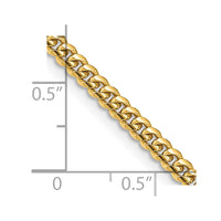 Thumbnail for 14k 3.5mm Solid Miami Cuban Chain