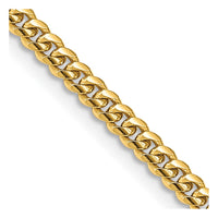 Thumbnail for 14k 3.5mm Solid Miami Cuban Chain