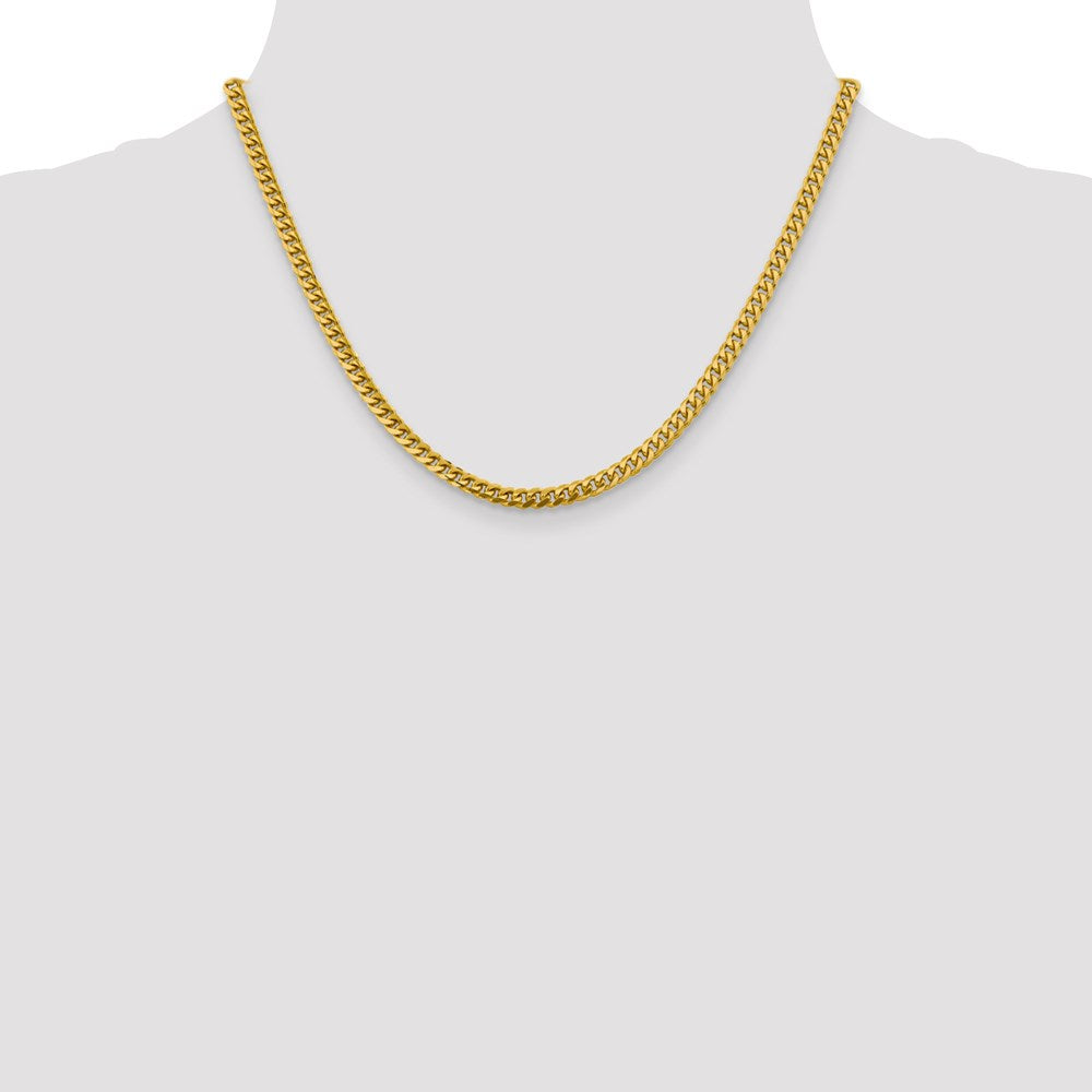 14k 4.25mm Solid Miami Cuban Chain