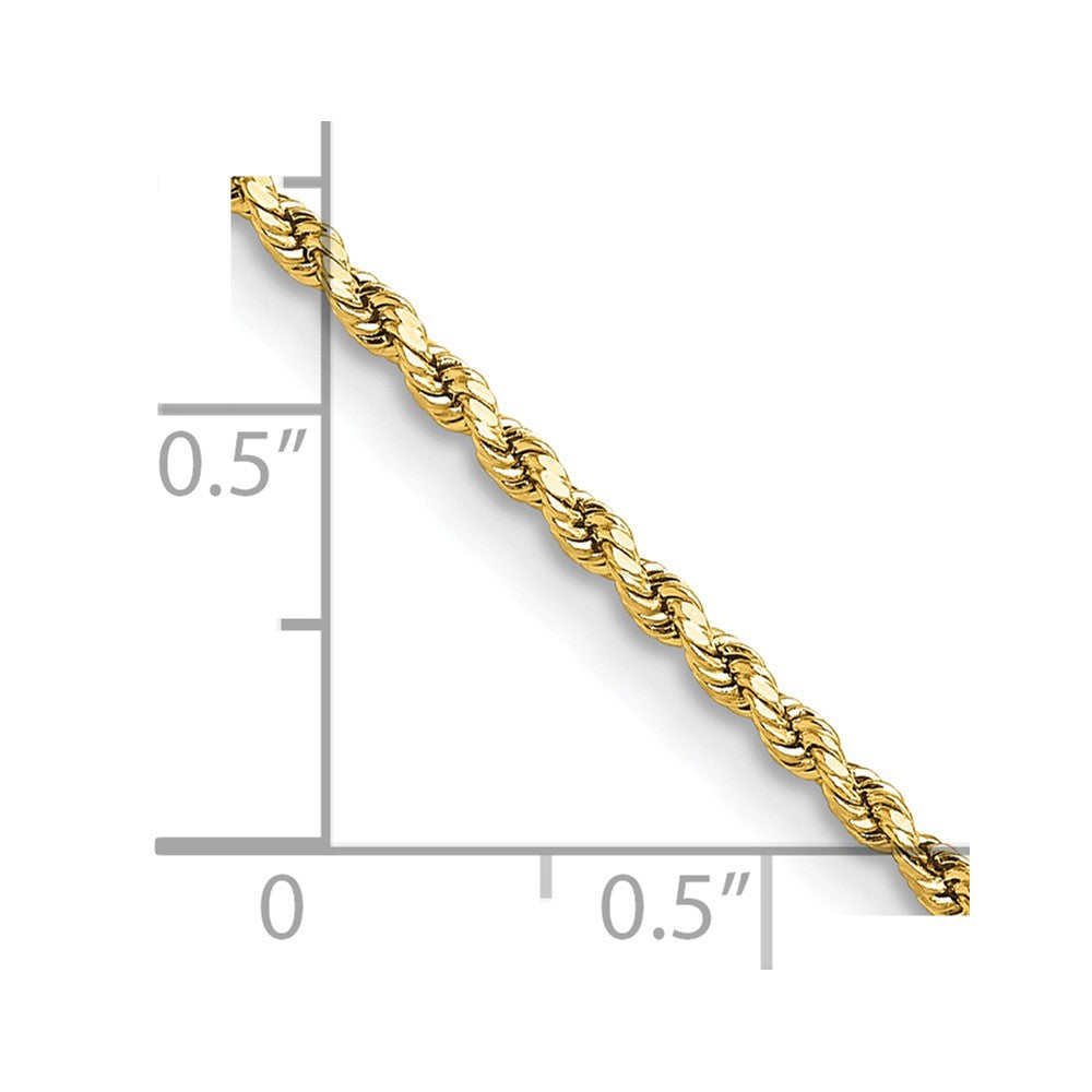 14k 2mm Semi-solid D/C Rope Chain