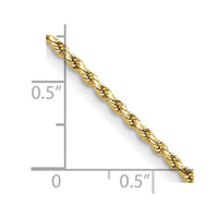 Thumbnail for 14k 2mm Semi-solid D/C Rope Chain