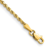 Thumbnail for 14k 2mm Semi-solid D/C Rope Chain