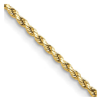 Thumbnail for 14k 2mm Semi-solid D/C Rope Chain