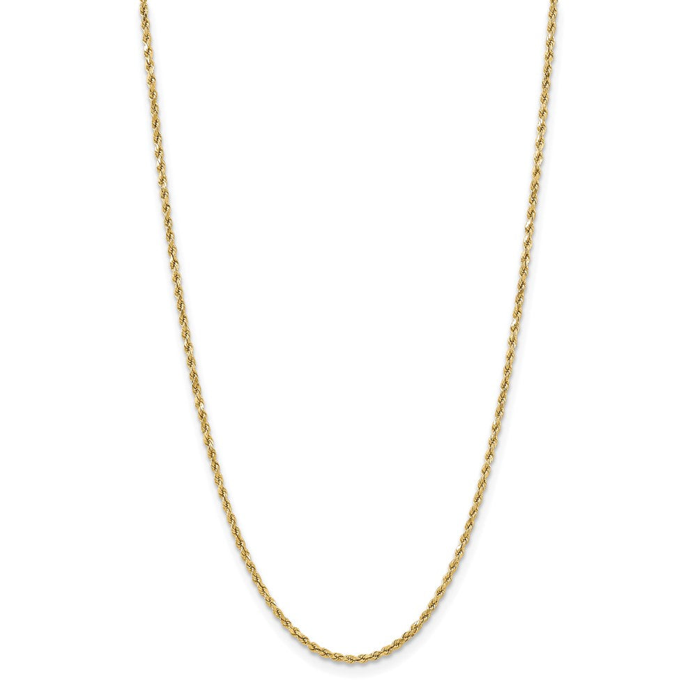14k 3mm Semi-solid D/C Rope Chain