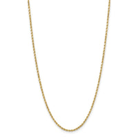 Thumbnail for 14k 3mm Semi-solid D/C Rope Chain